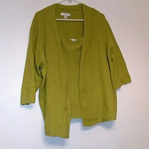 CJ Banks 2x cardigan and tank shell